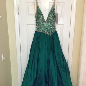 NEW Jovani 51462 Peacock Dress Prom Gala